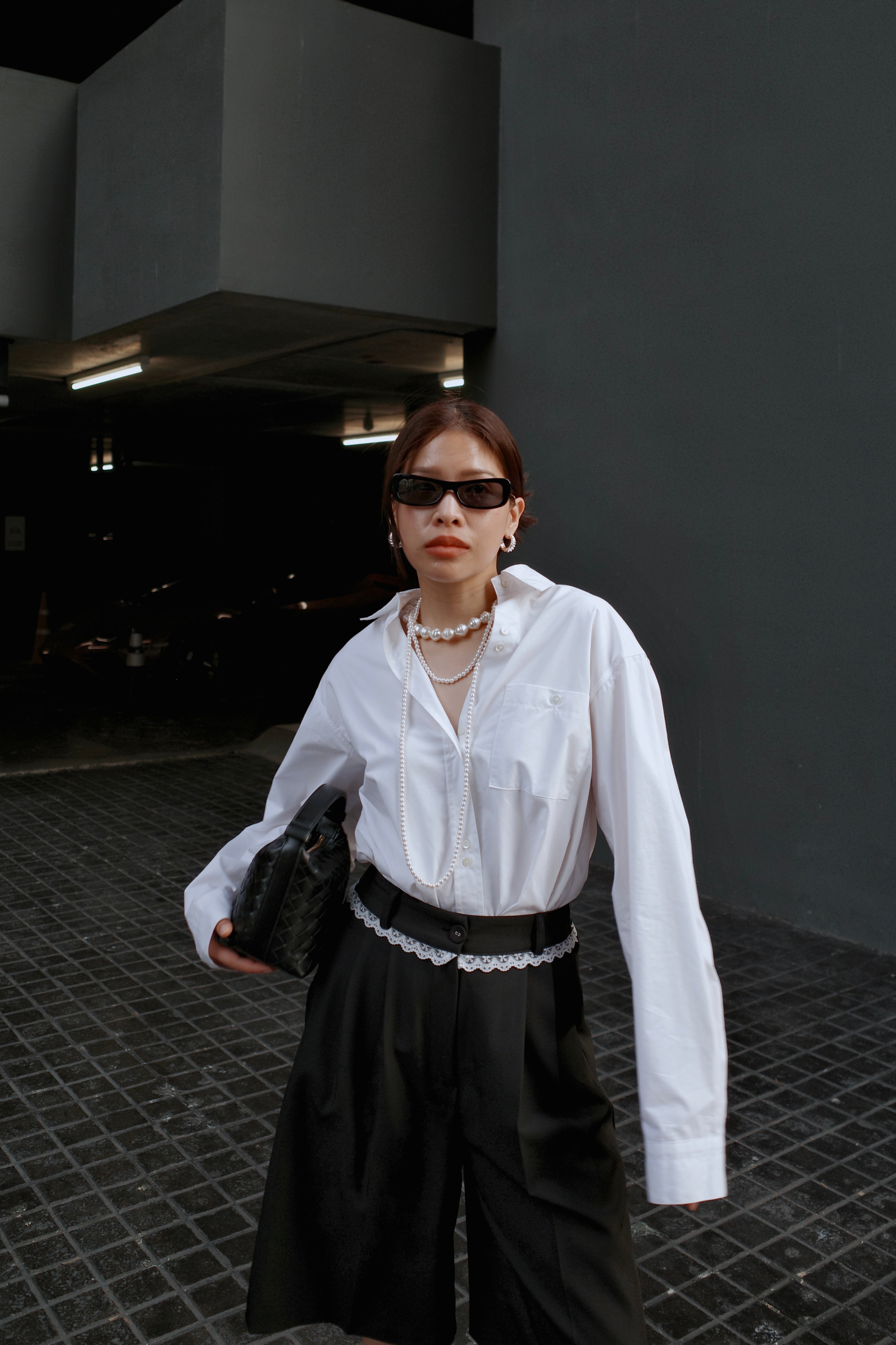 double button plain shirt
