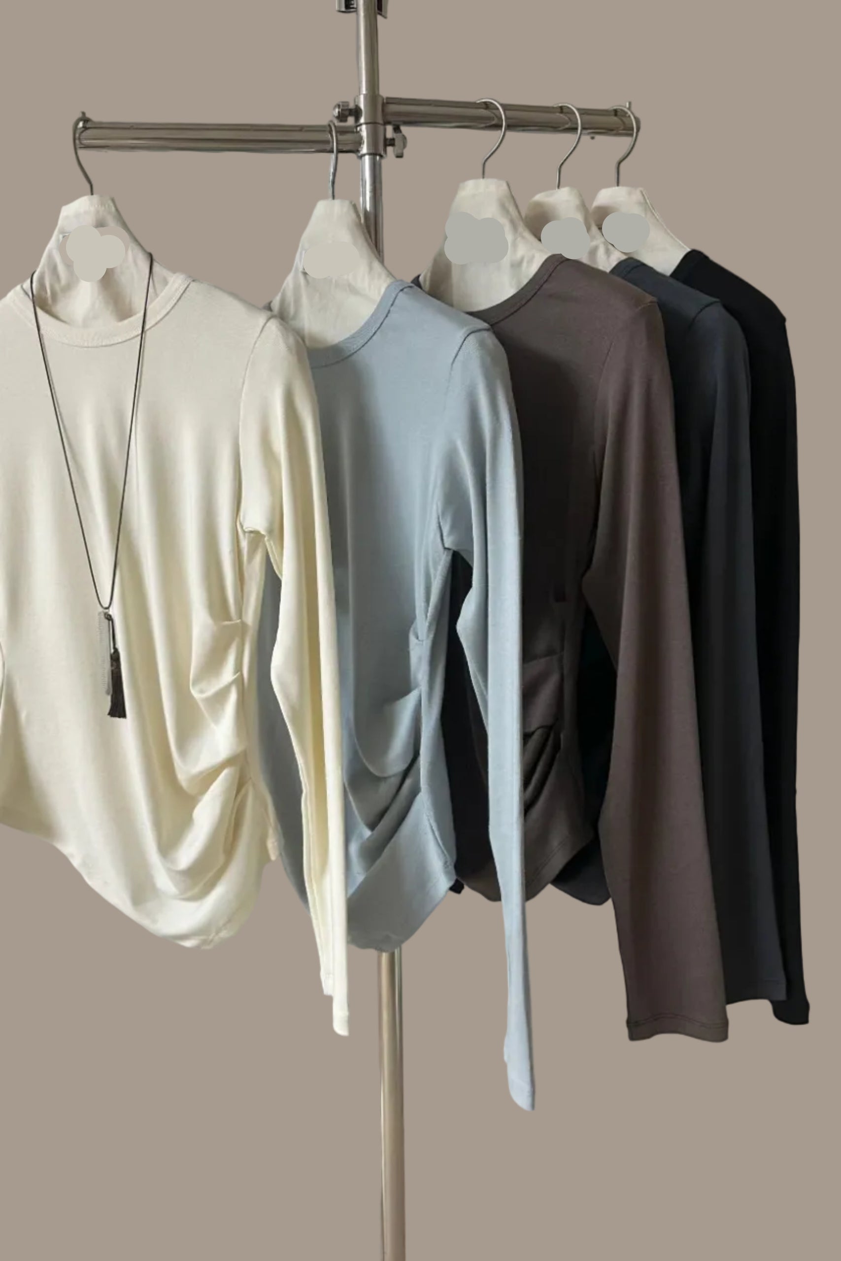 Drape Side Long Sleeve Tee